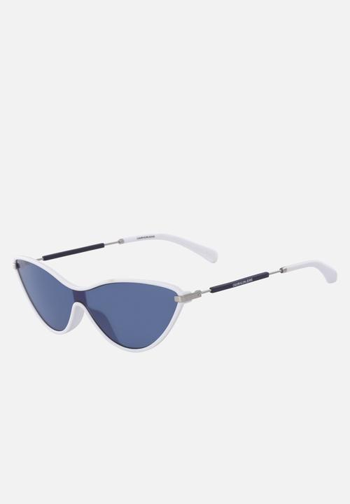 Calvin Klein Jeans Sun Cat Eye Sunglasses - White & Blue