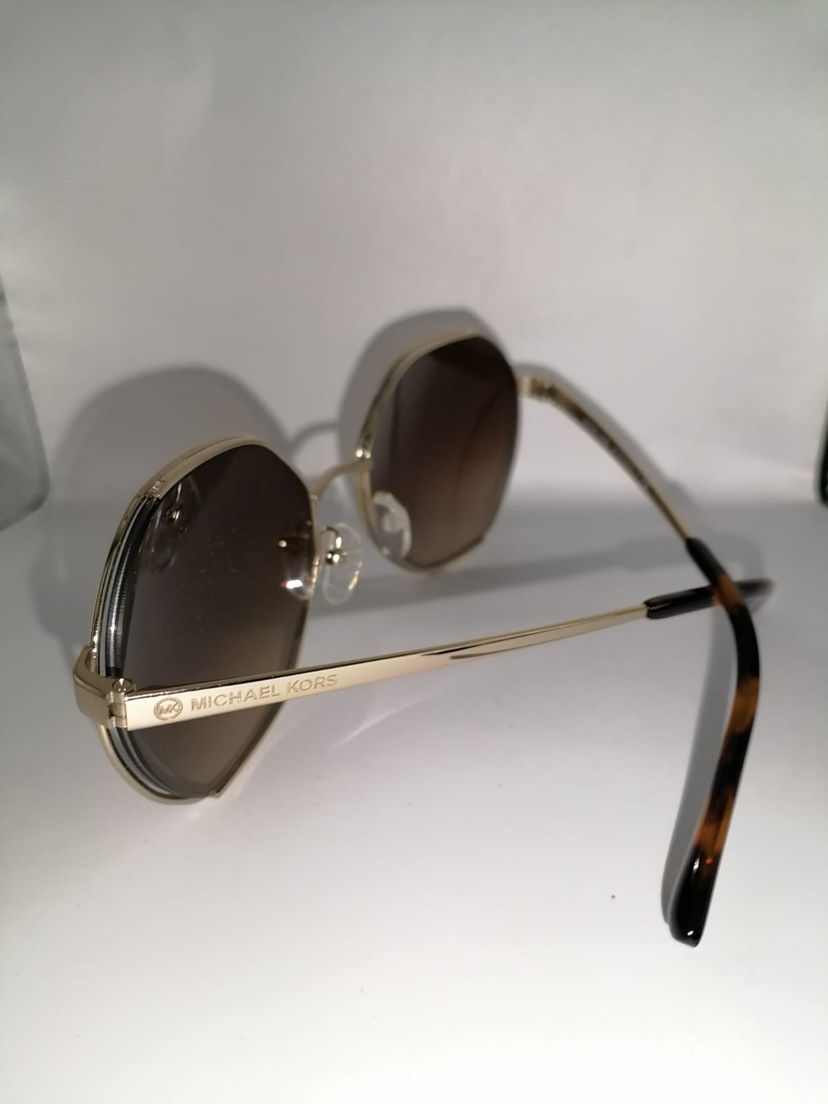 Michael Kors Porto Irregular Sunglasses - Brown & White
