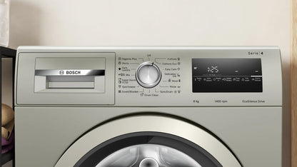 Bosch - 8kg Frontloader Washing Machine - Serie 4 - Silver Inox
