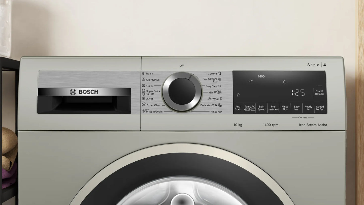 Bosch - 10/6Kg Washer Dryer 1400rpm -Serie 4 Silver Inox